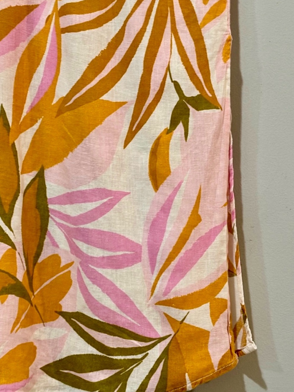 Anthropologie C&C California Tropical Print Linen Midi Dress Size M - Picture 5 of 10